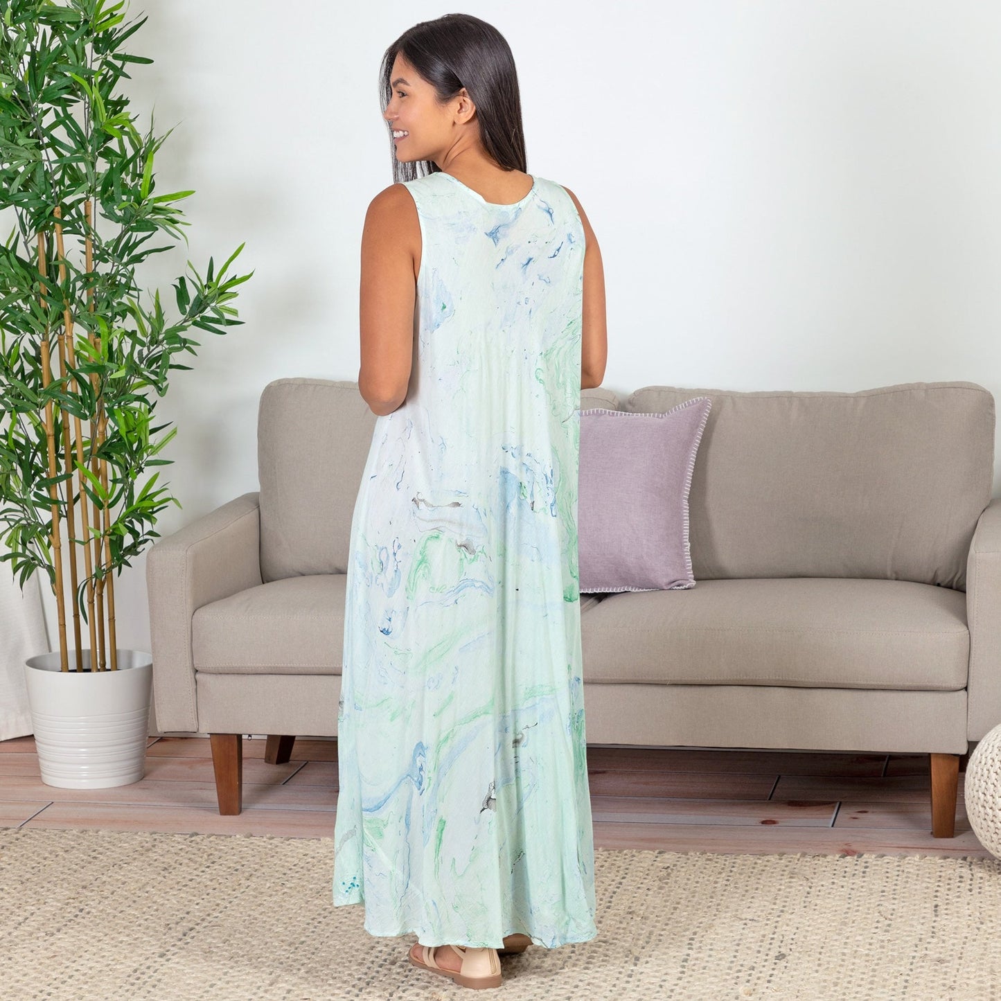 Marbleous Tie-Dye Long Dress | Fair Trade