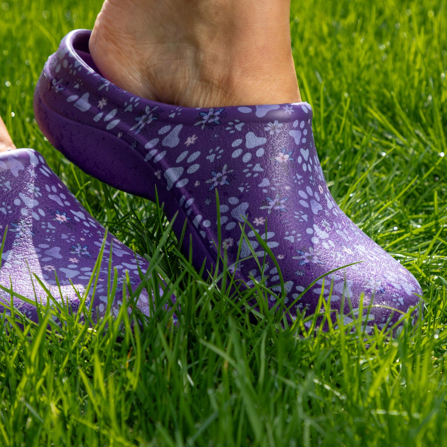 Paw Print Garden Clogs