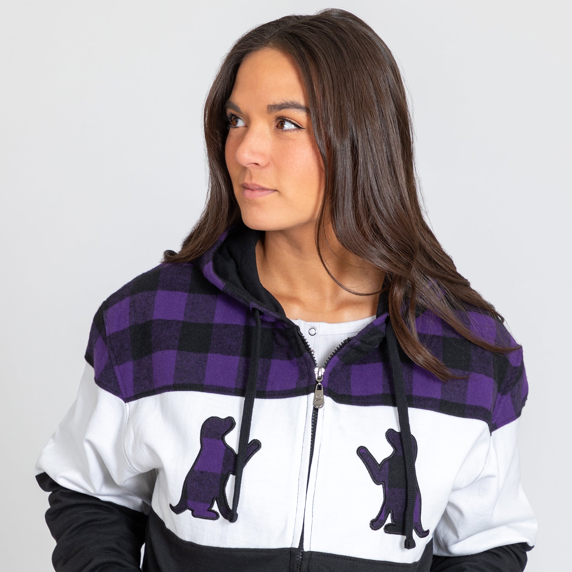Paw print zip up hoodie sale