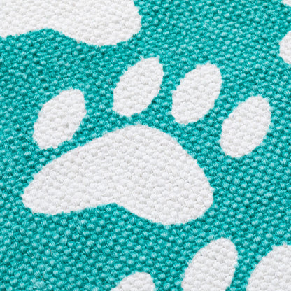 Printed Paws Woven Cotton Rug