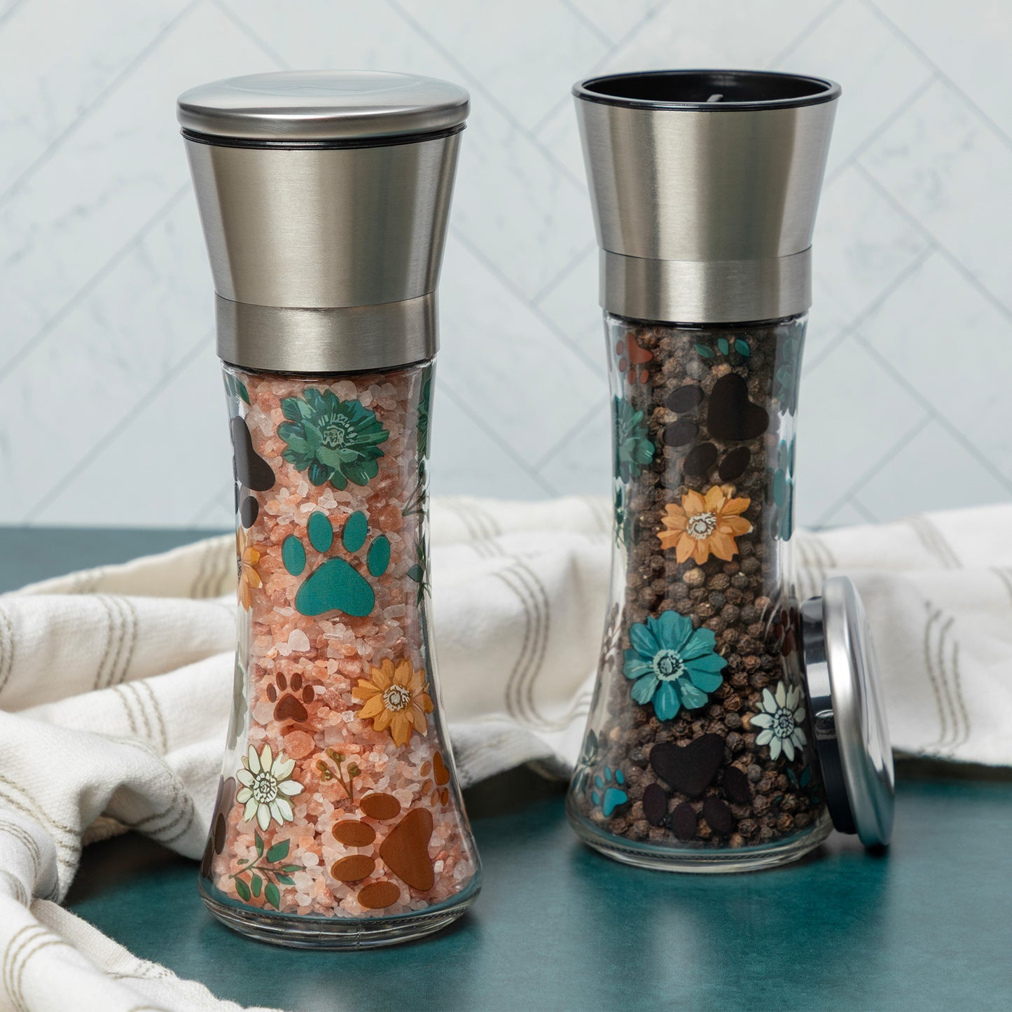Stainless Steel Salt & Pepper Grinder Set