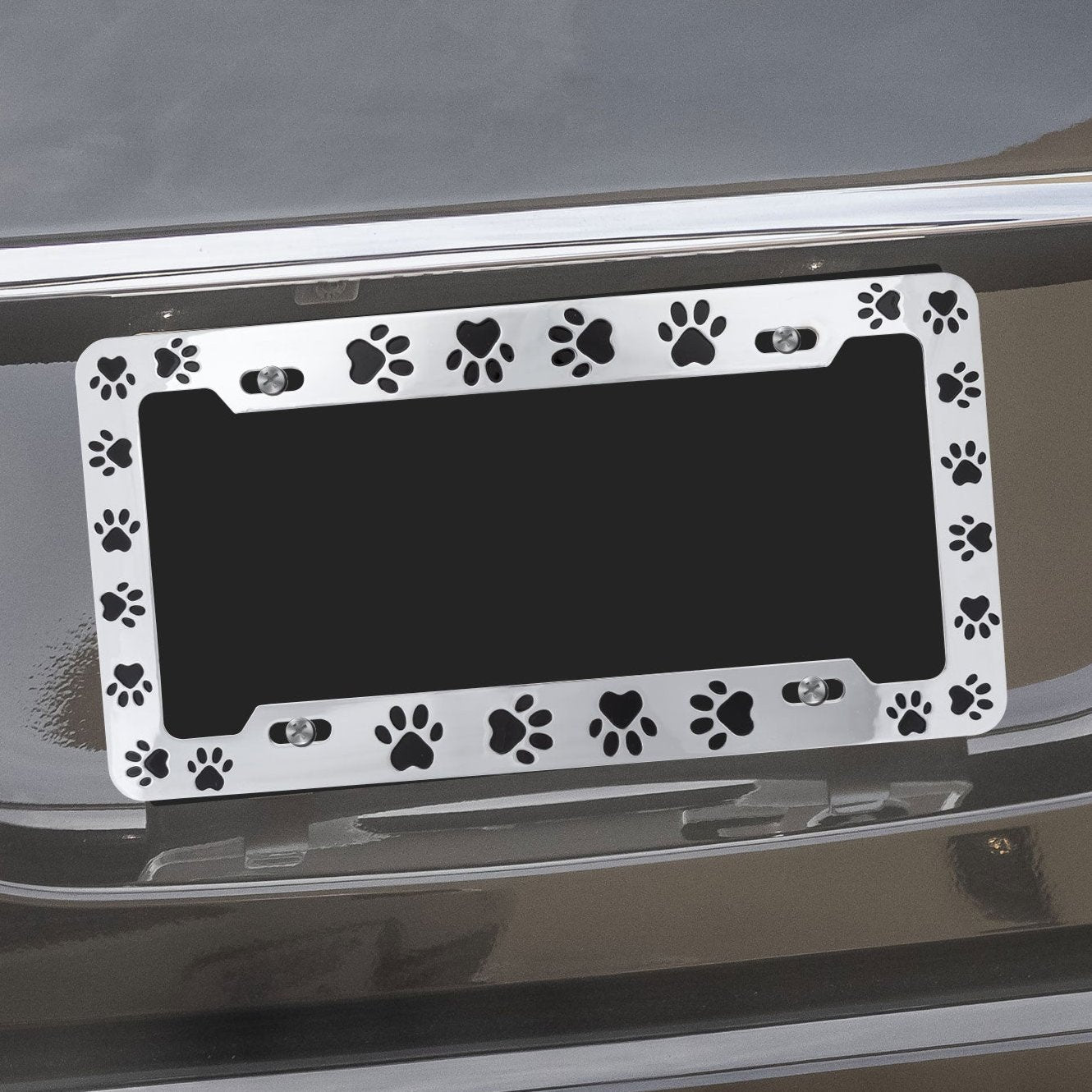 Paw Print License Plate Frame