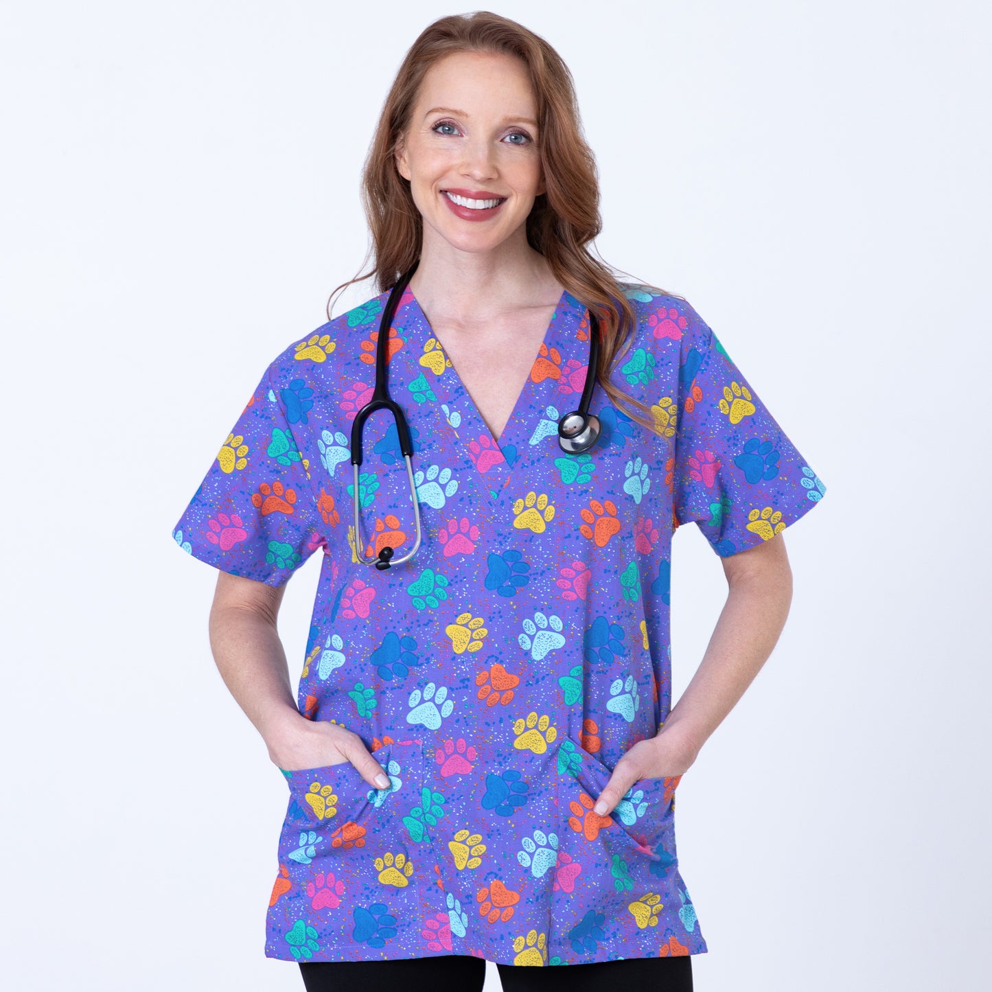 Pawsitivley Lovely Scrub Top