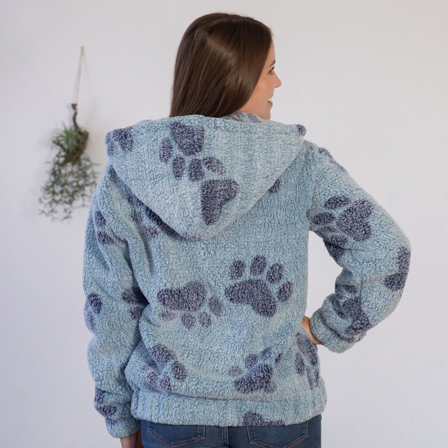 Cozy in Paws Sherpa Fleece Hooded Jacket