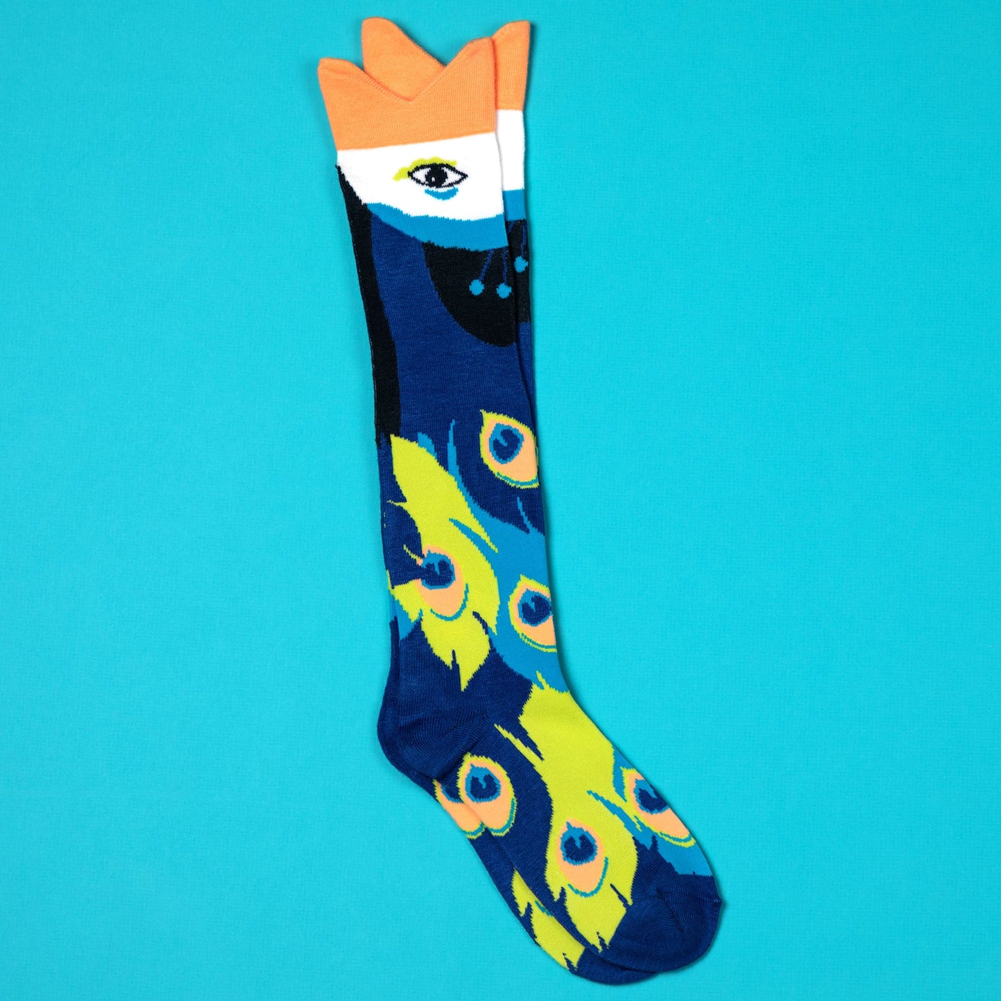 Peacock Knee High Socks