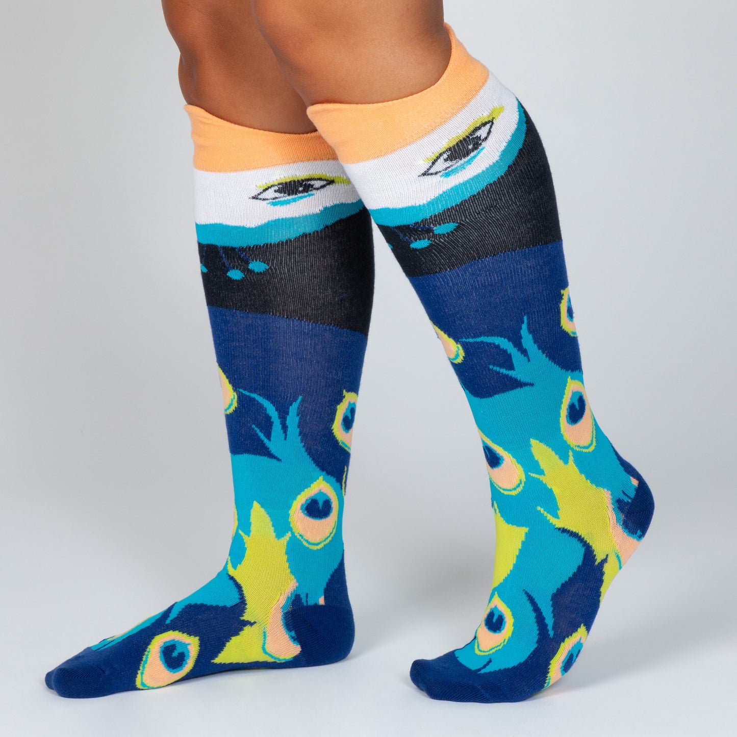 Peacock Knee High Socks