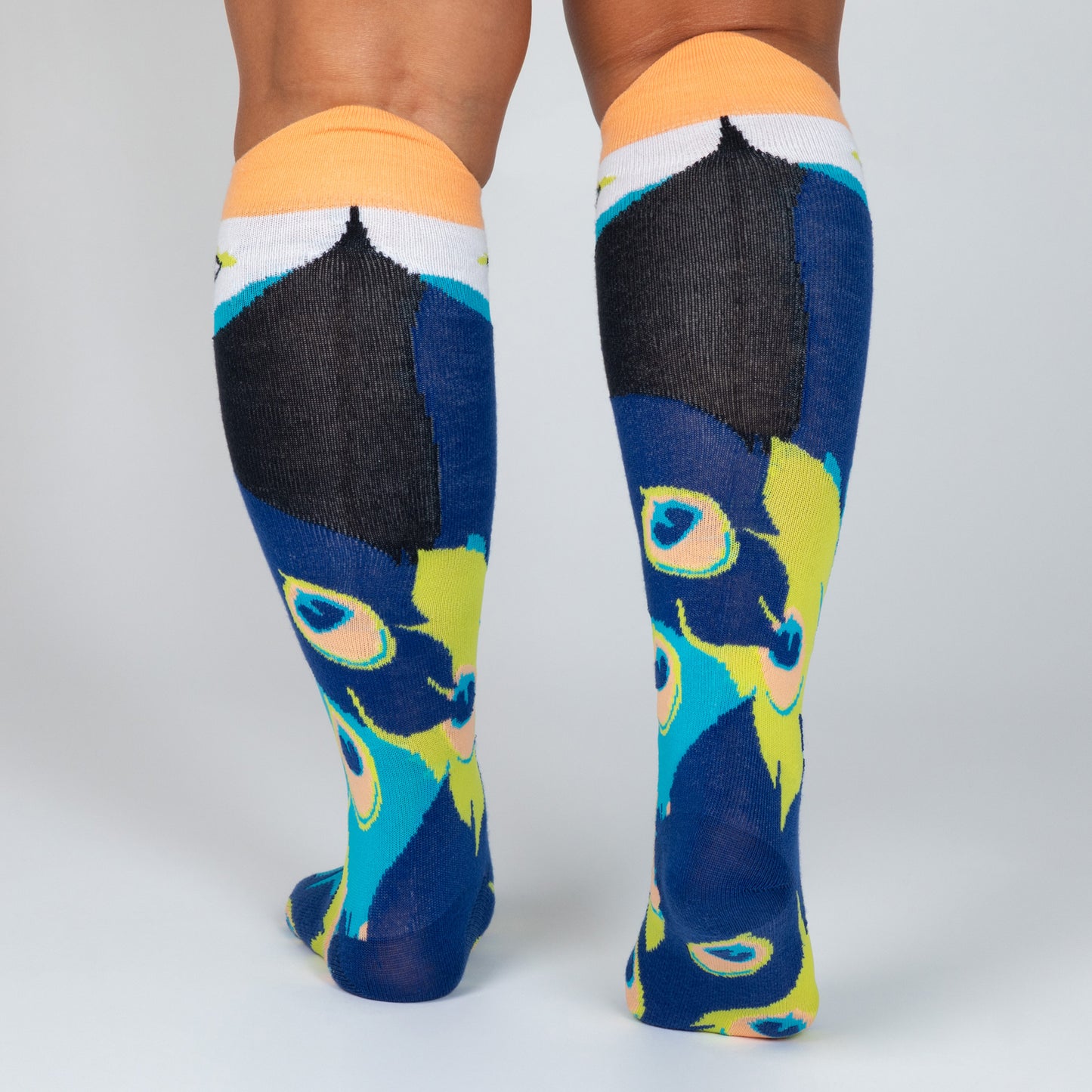 Peacock Knee High Socks