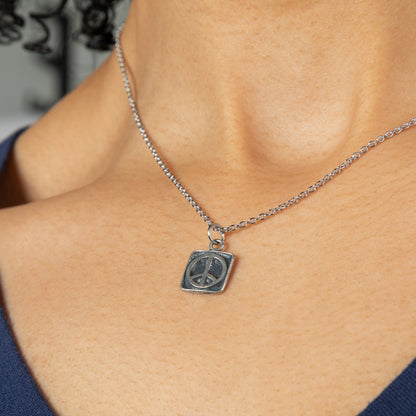 Mindfully Living Pewter Necklace