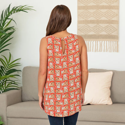 Wildlife Whimsy Sleeveless Top