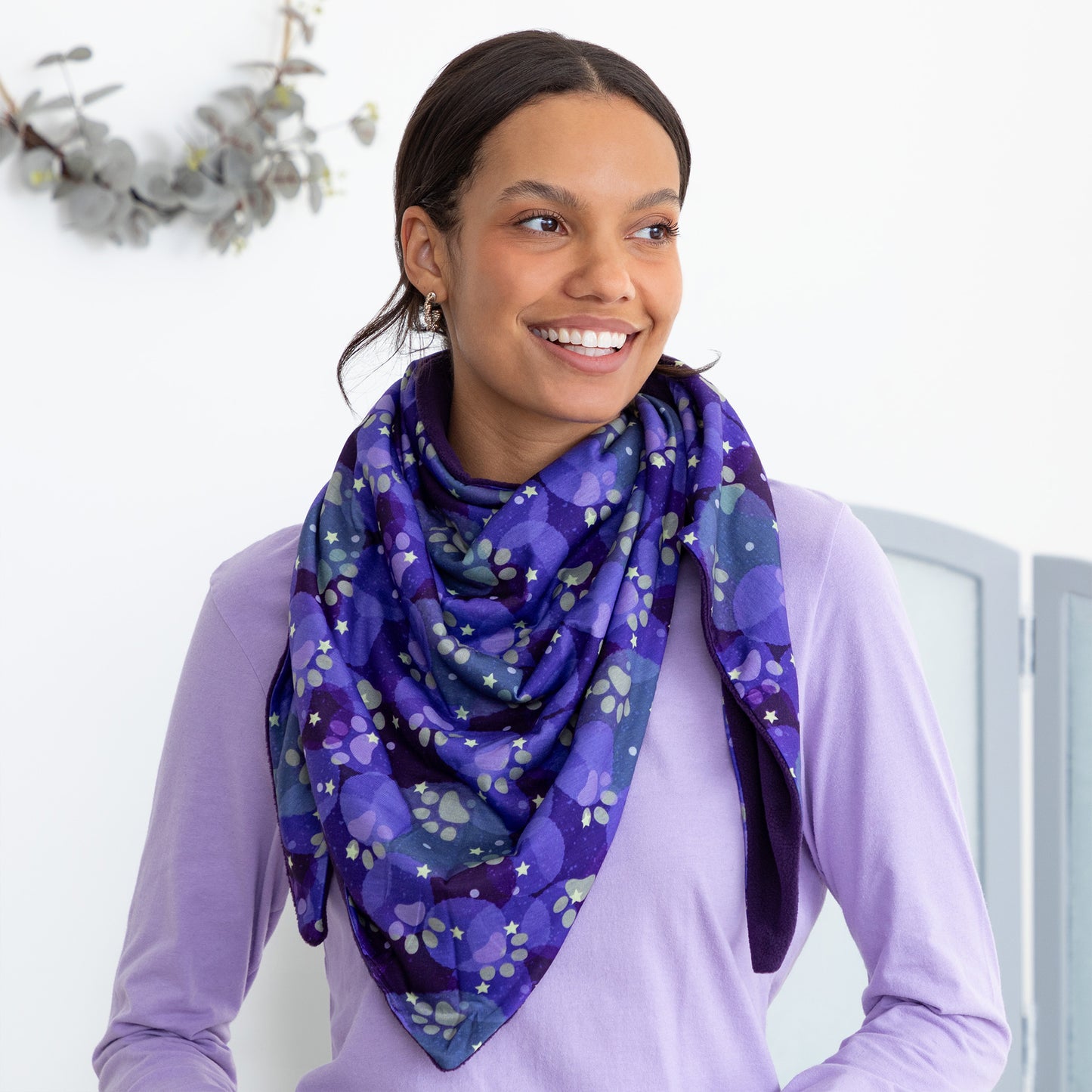 Fleece Lined Oversized Bandana Scarf