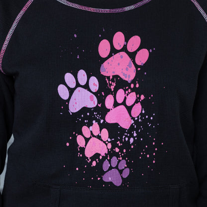 Paint & Paws Rainbow Stitch Thermal Top