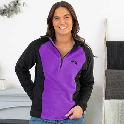 Paw Print Polar Fleece Quarter Zip Pullover