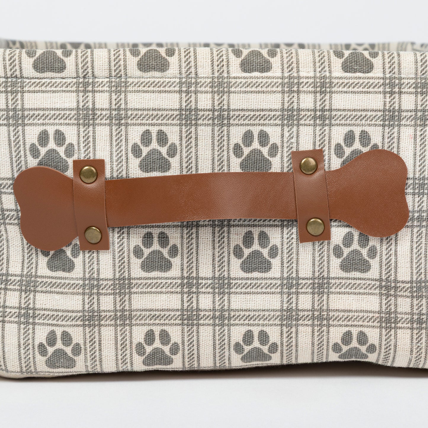 Paw Print Storage Basket with Handles