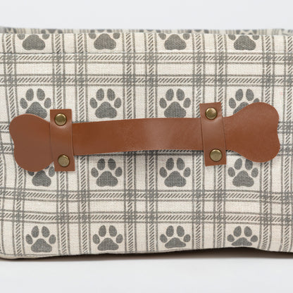 Paw Print Storage Basket with Handles