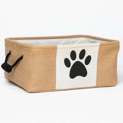Paw Print Storage Basket with Handles