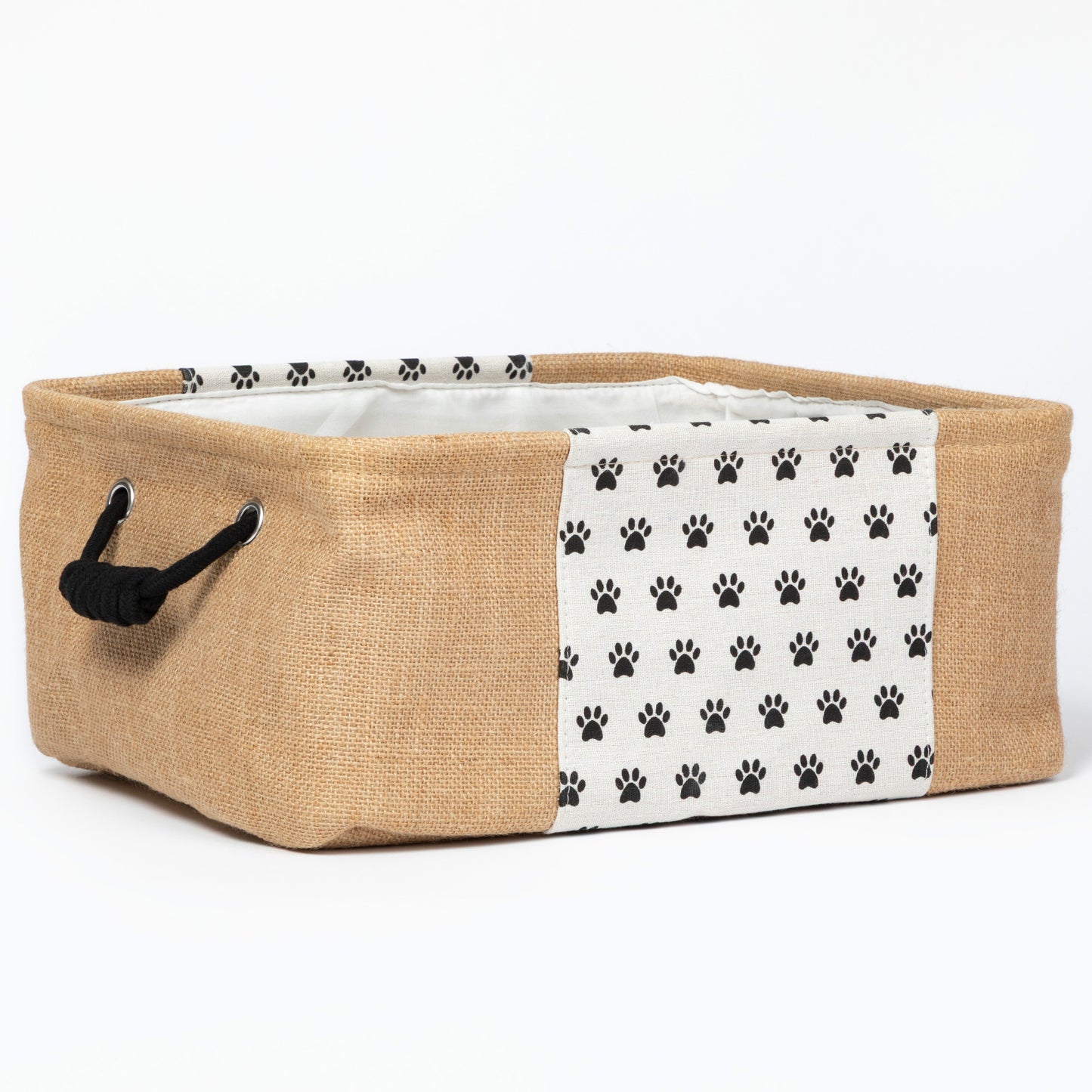 Paw Print Storage Basket with Handles