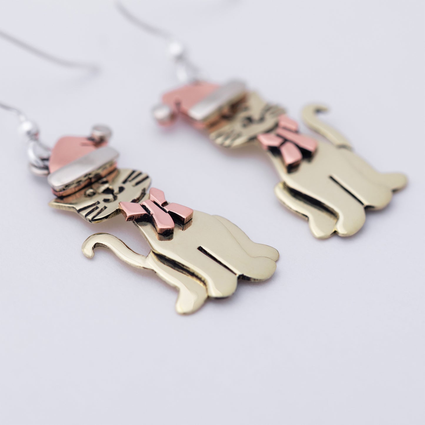 Holiday Pet Mixed Metal Earrings