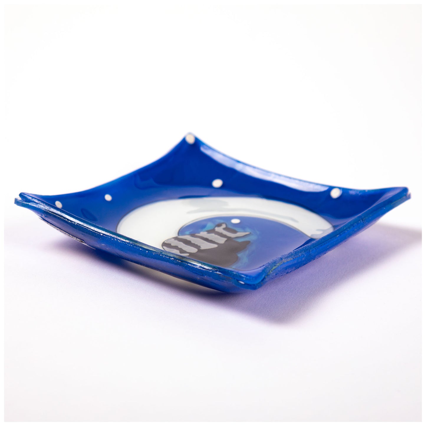 Hand Painted Recycled Glass Dish