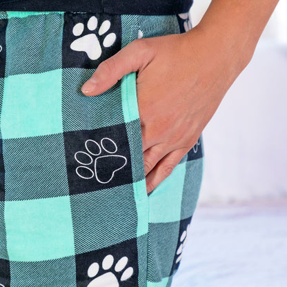 Paw Buffalo Plaid Flannel Lounge Pants