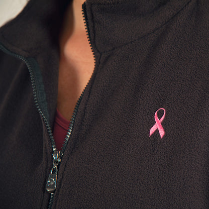 Pink Ribbon Fleece Vest