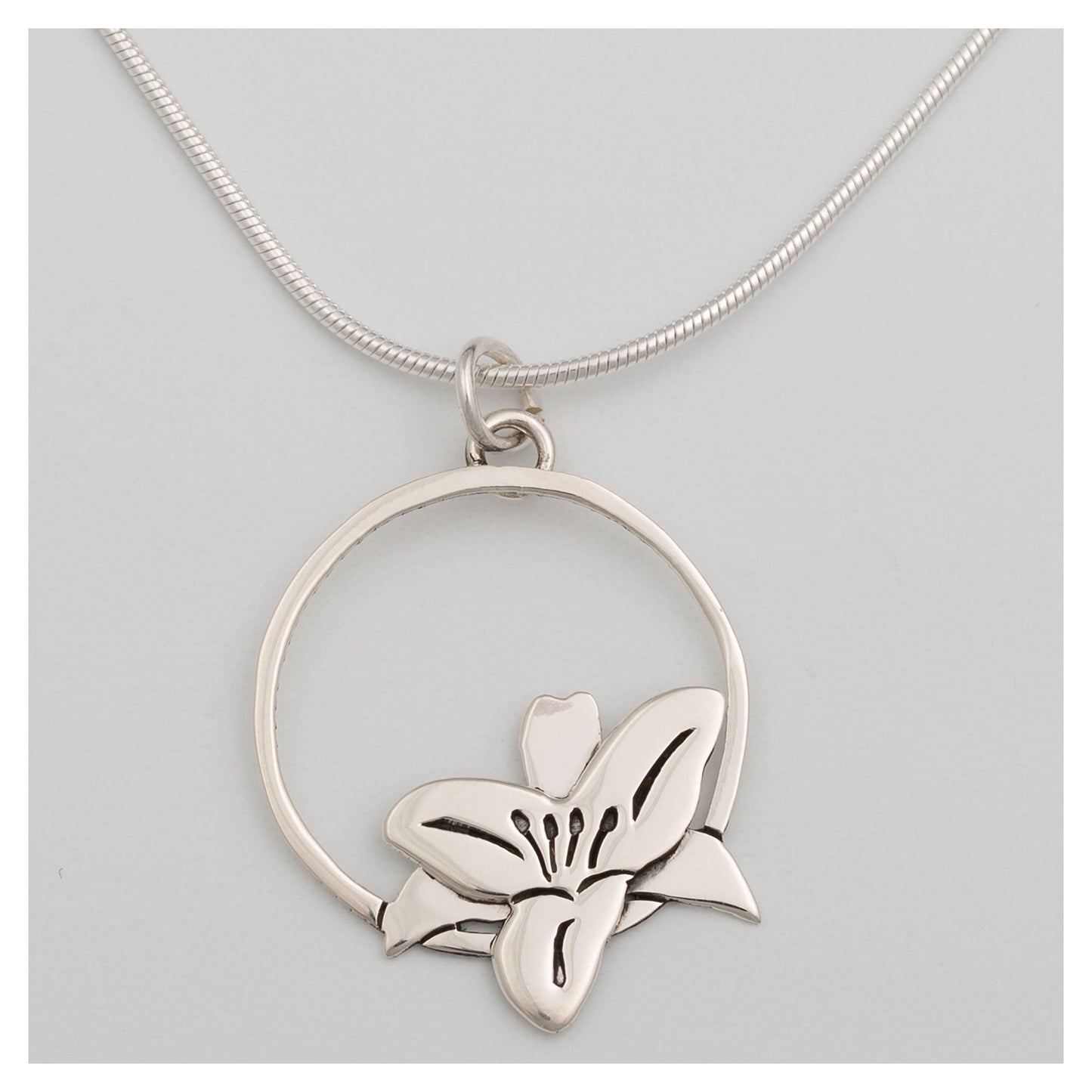 Blooming Flowers Sterling Necklace