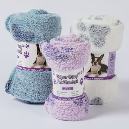 Paws I Love You Plush Sherpa Fleece Pet Blanket