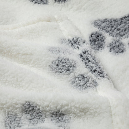 Paws I Love You Plush Sherpa Fleece Pet Blanket