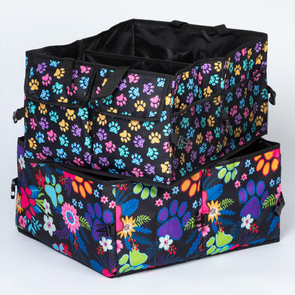 Paw Print Car Trunk Foldable Organizer