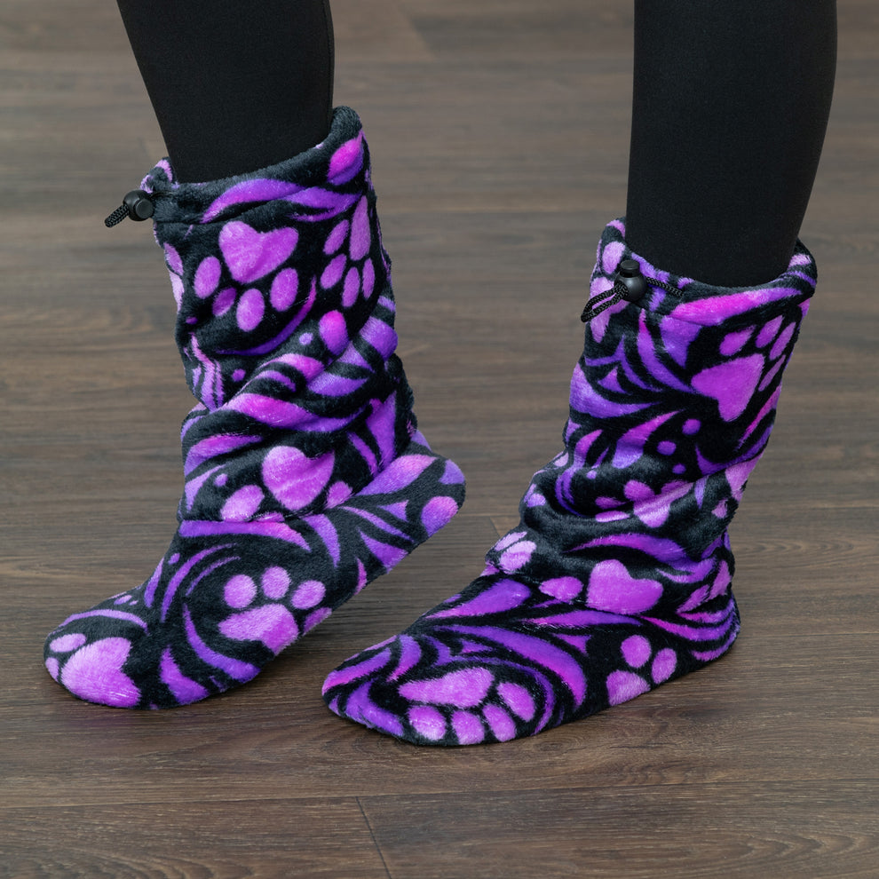 Super Cozy™ Deluxe Paw Non-Slip Toggle Slipper Booties | The Animal ...