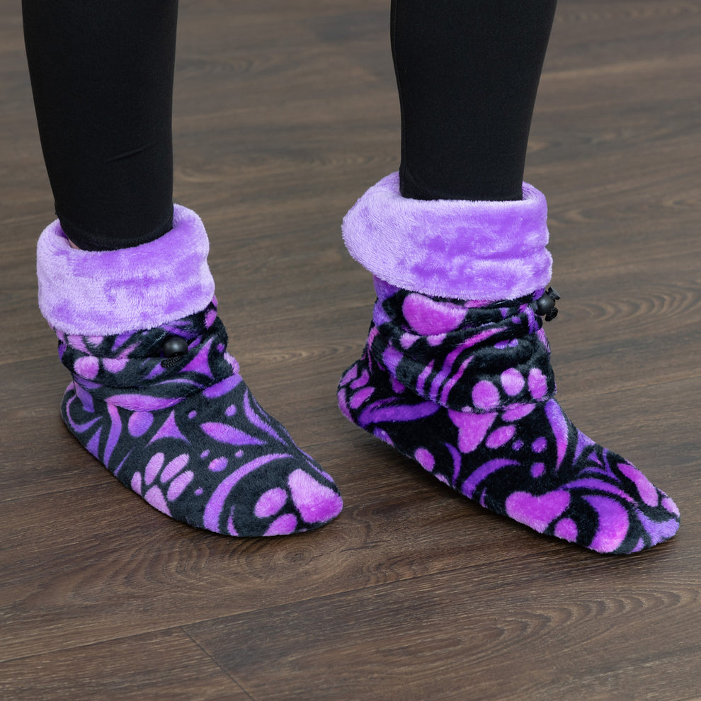 Super Cozy™ Deluxe Paw Non-Slip Toggle Slipper Booties | The Animal ...