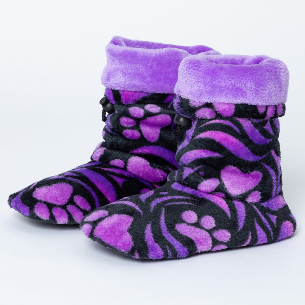 Super Cozy™ Deluxe Paw Non-Slip Toggle Slipper Booties | The Animal ...
