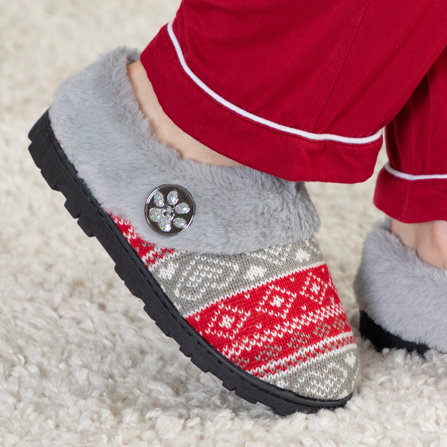 Paw Knit Clog Slippers