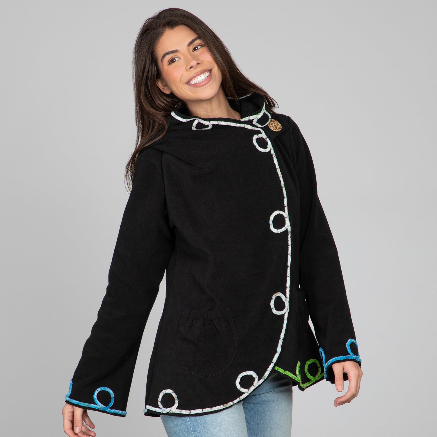 Twists and Turns Fleece Wrap Jacket