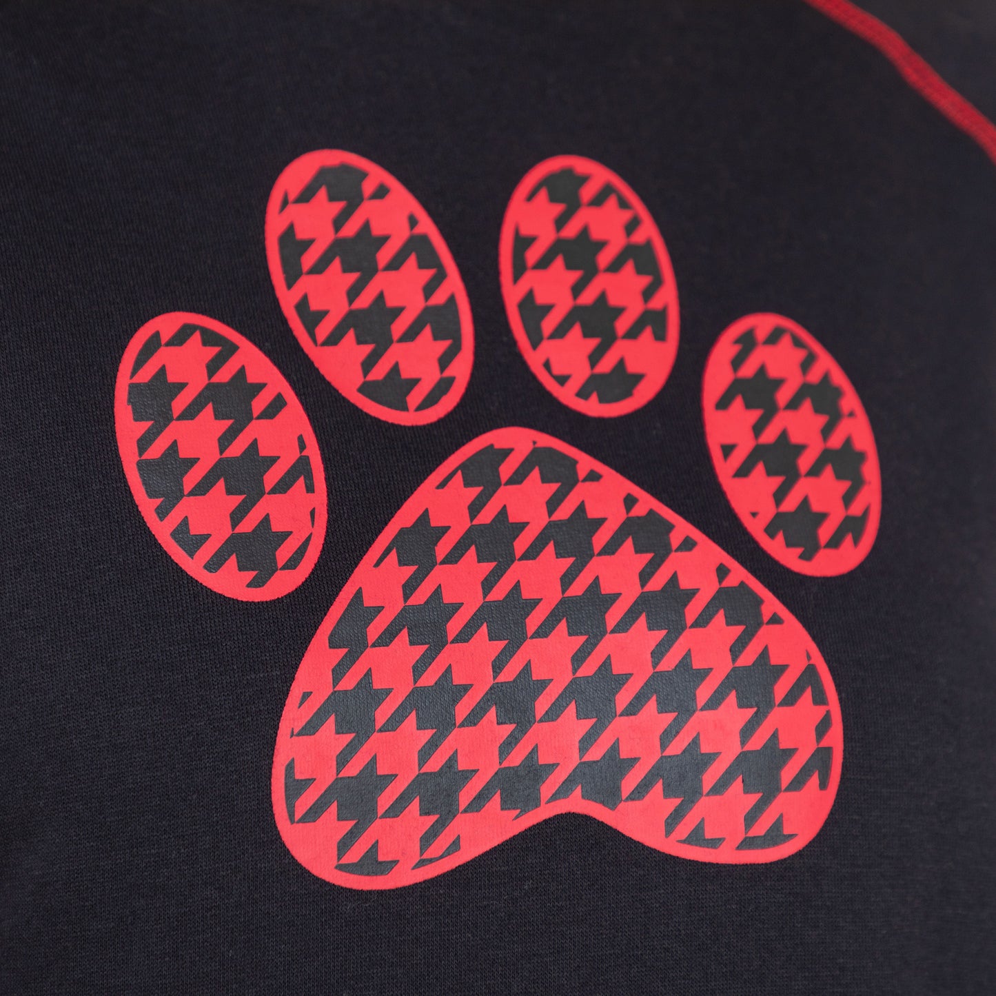 Paw Print Oversized Hooded Sweatshirt