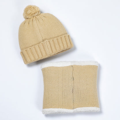 Paw Print Knit Beanie & Neck Warmer Set