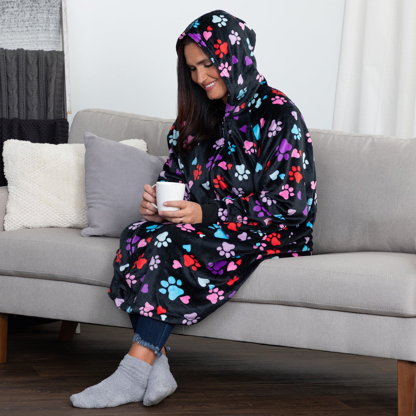 Super Cozy&trade; Premium Full Zip Oversized Blanket Hoodie