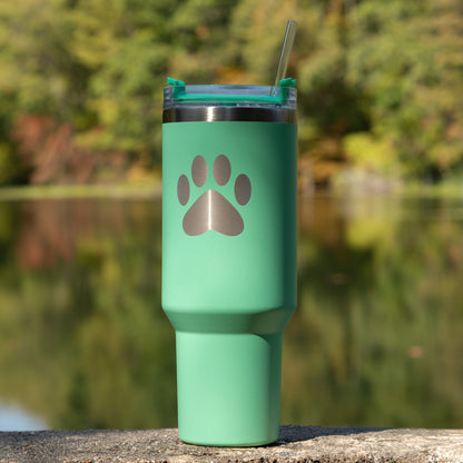 Paw Print Vacuum Sealed Stainless Steel Tumbler - 40 oz