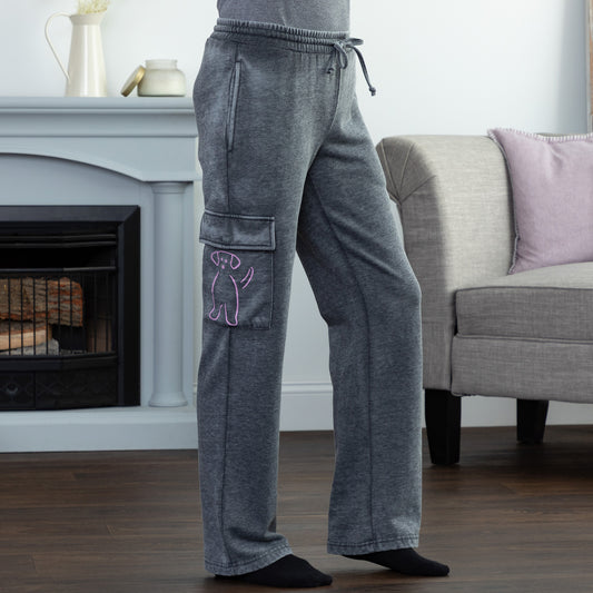 Animal Lover Burnout Cargo Pocket Pants