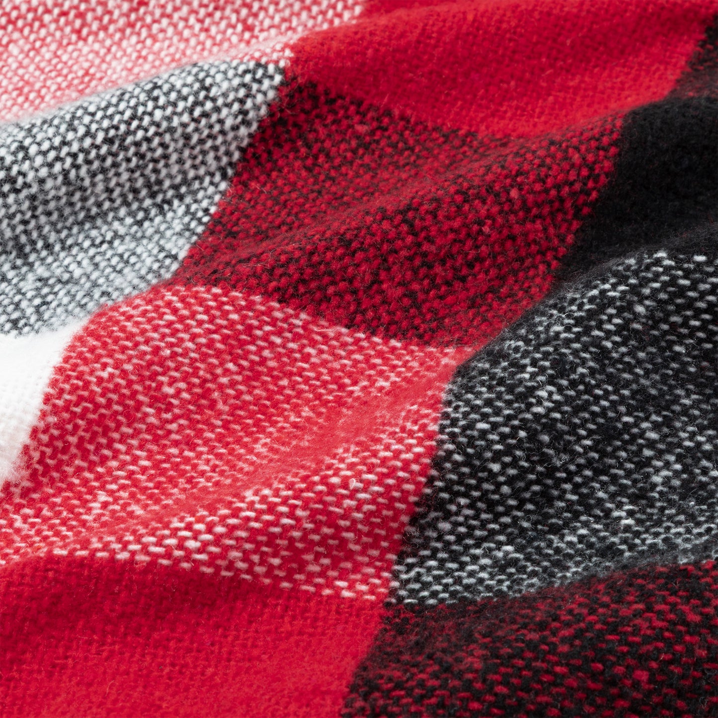 Ukrainian Wool-Blend Fringed Throw Blanket