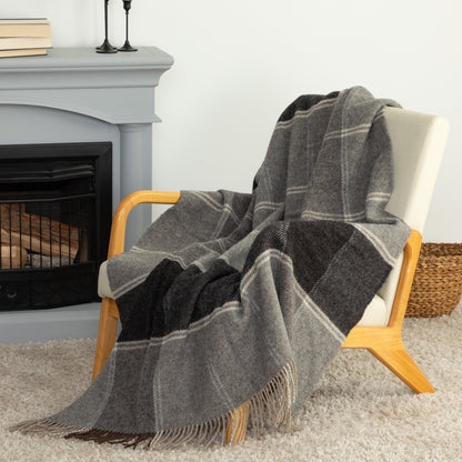 Ukrainian 100% Wool Fringed Throw Blanket