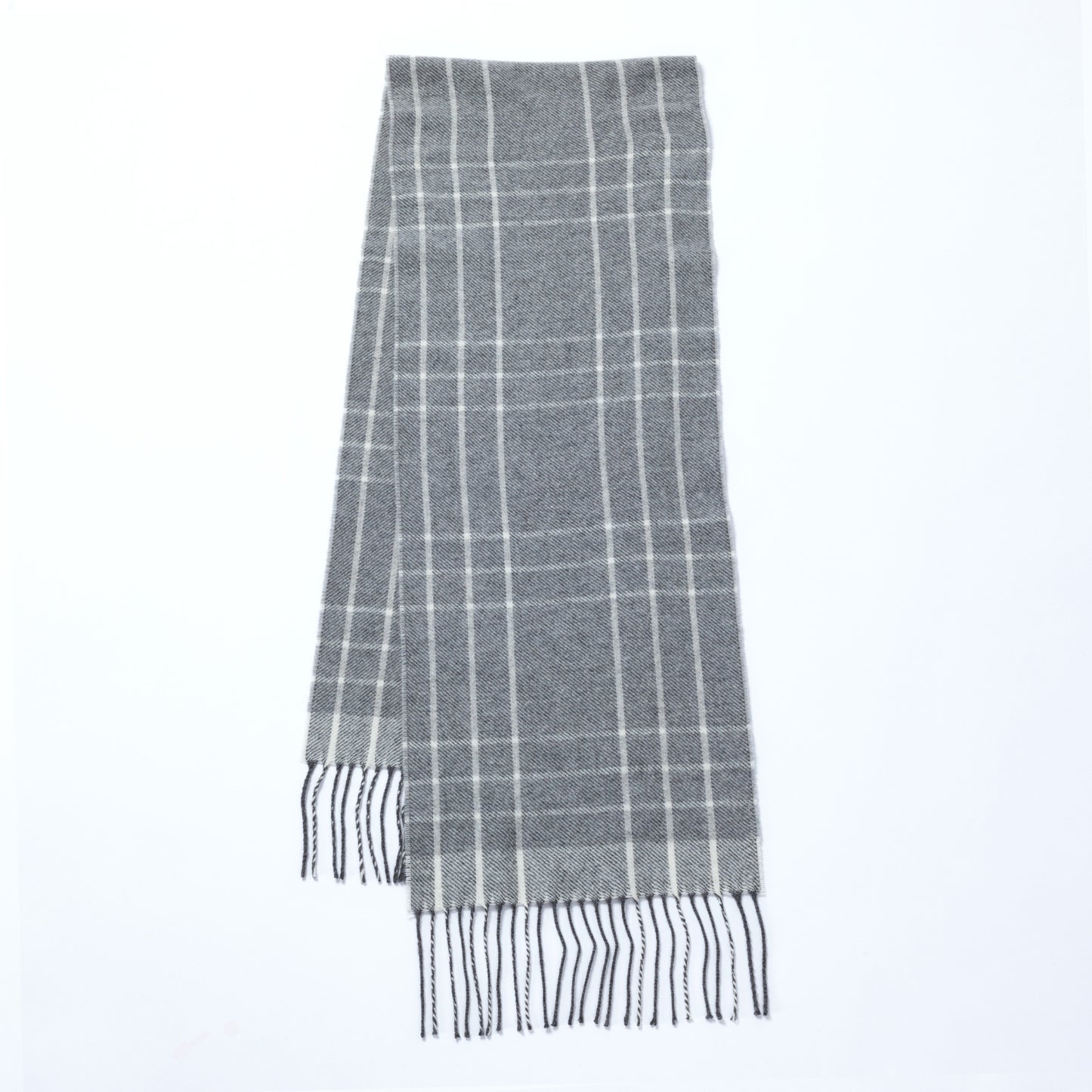 Ukrainian Merino Wool & Cashmere Plaid Scarf