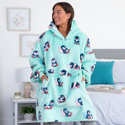 Wearable Pet Pocket Hoodie Blanket