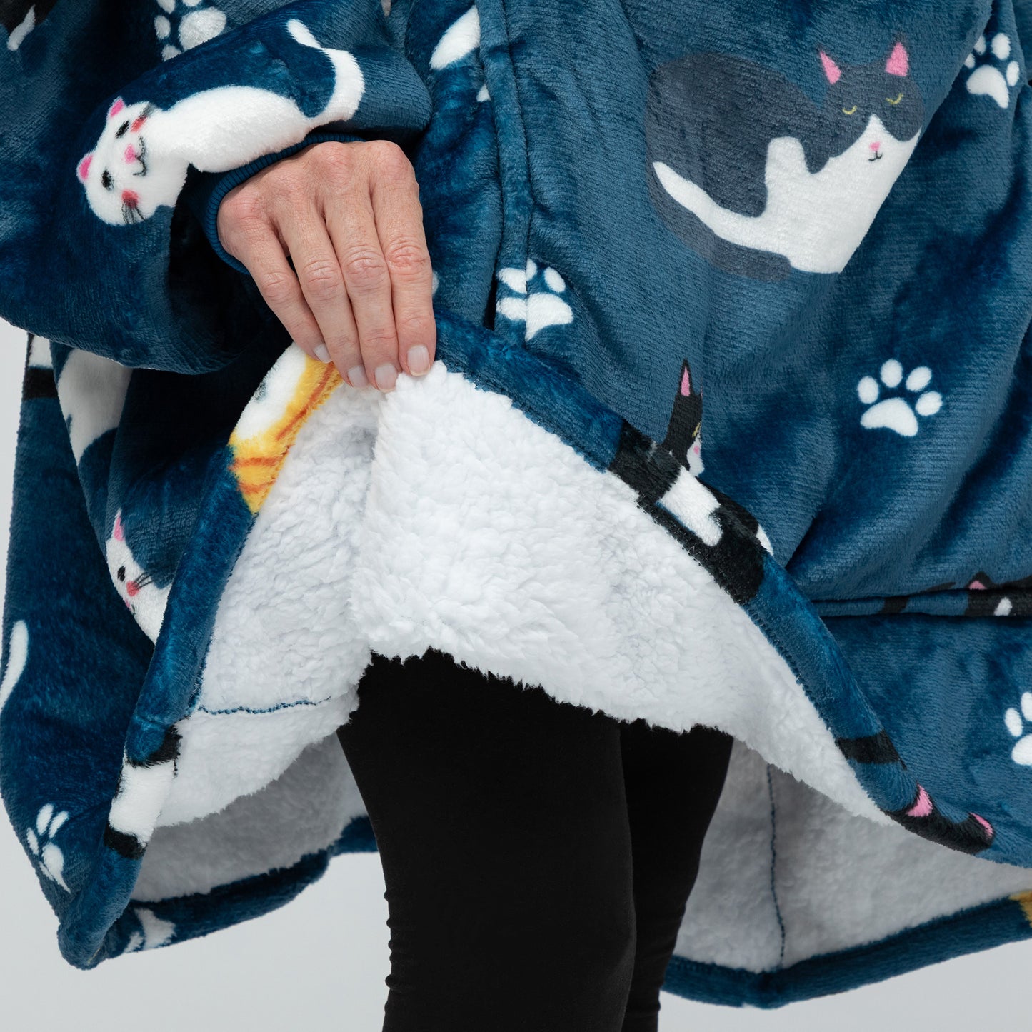 Wearable Pet Pocket Hoodie Blanket