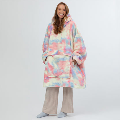 Wearable Pet Pocket Hoodie Blanket