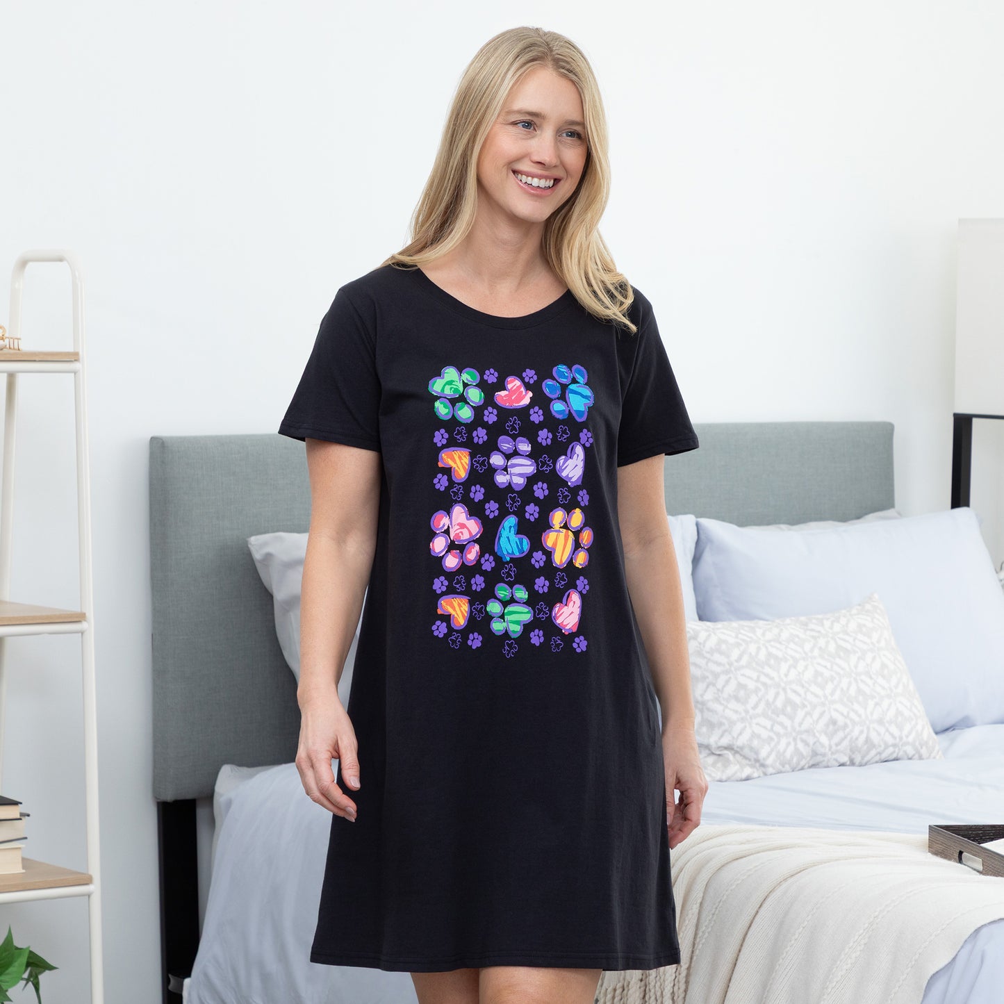 Paws & Hearts Splatter Nightgown