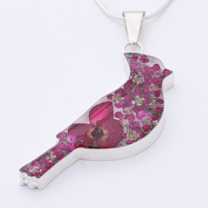 Real Flowers & Sterling Necklace