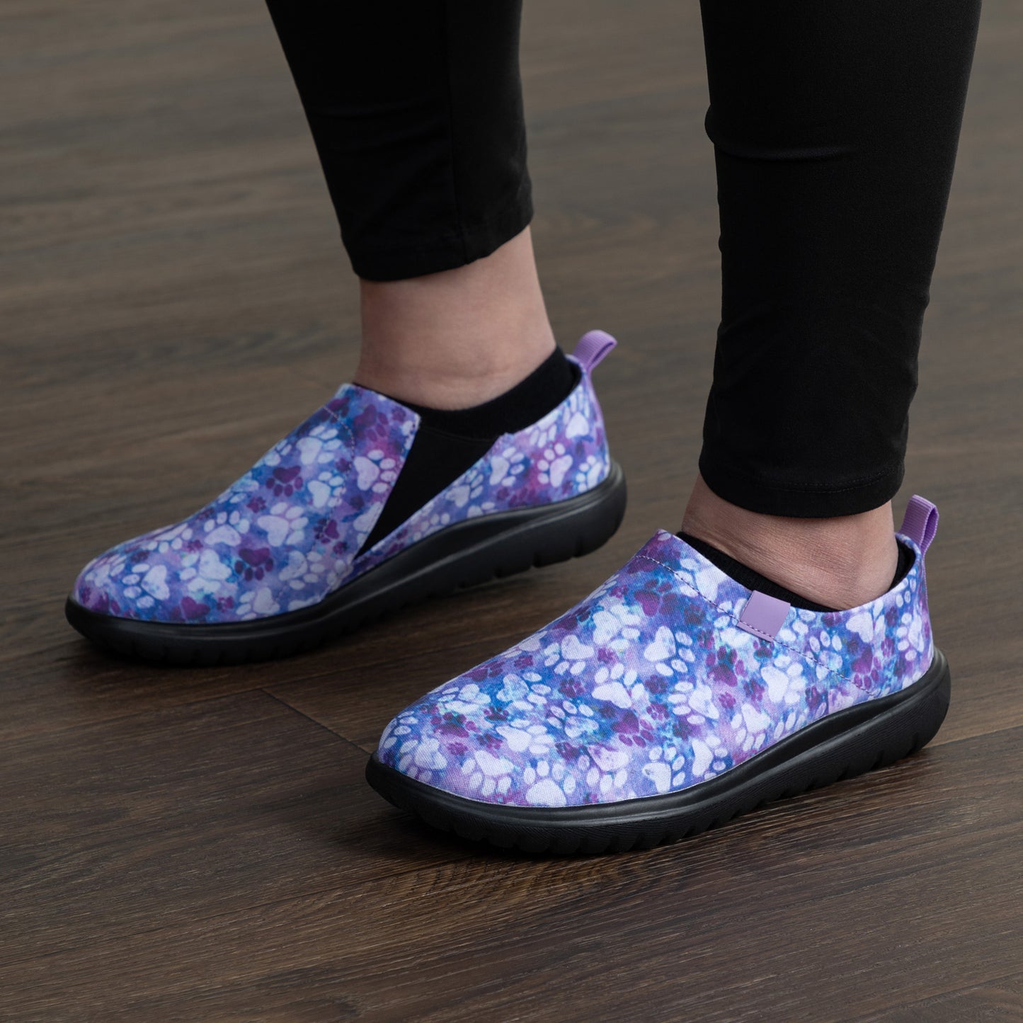 Lightweight Comfort Paw Print Slip-On Shoes