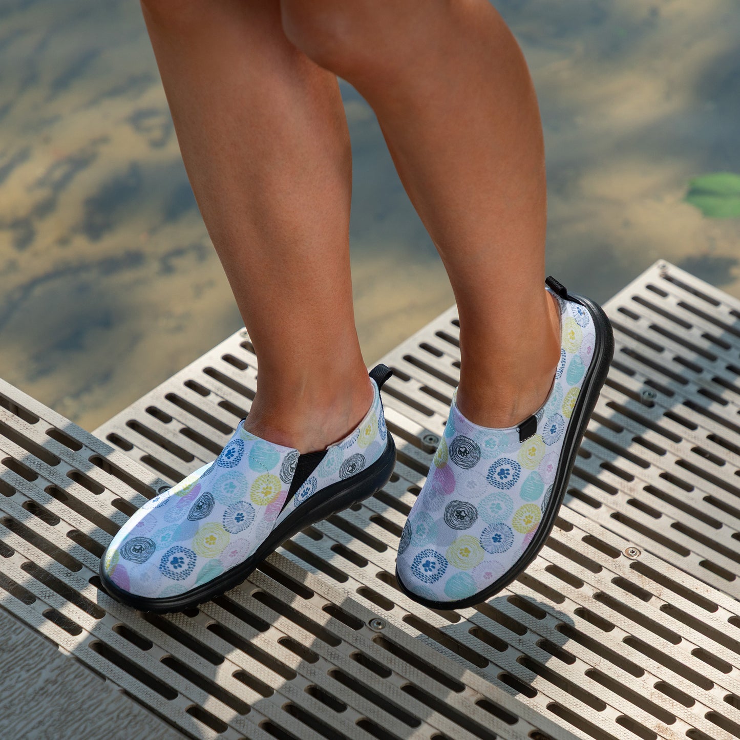 Lightweight Comfort Paw Print Slip-On Canvas Shoes