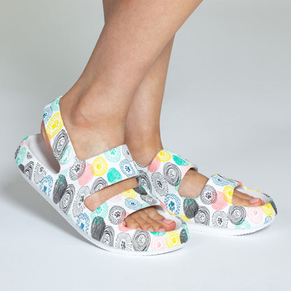 Paw Print Pillow Slingback Sandals