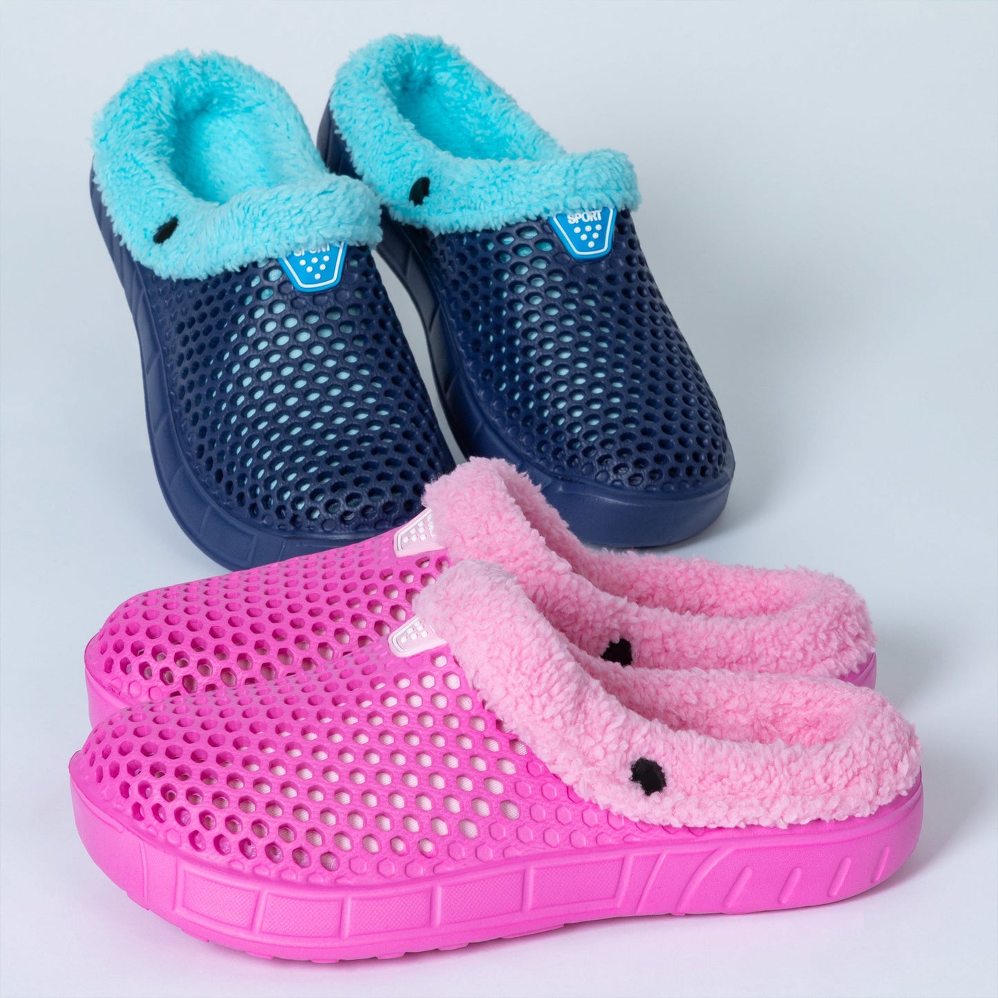 On the Go Plush Sherpa Fleece-Lined Rubber Clogs